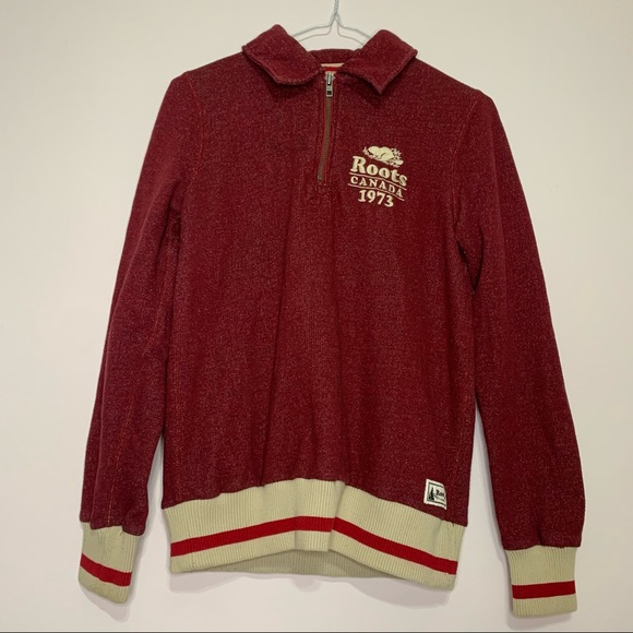 Roots Ultra Soft Fleece Quarter Zip Polo | Size S - Picture 1 of 8